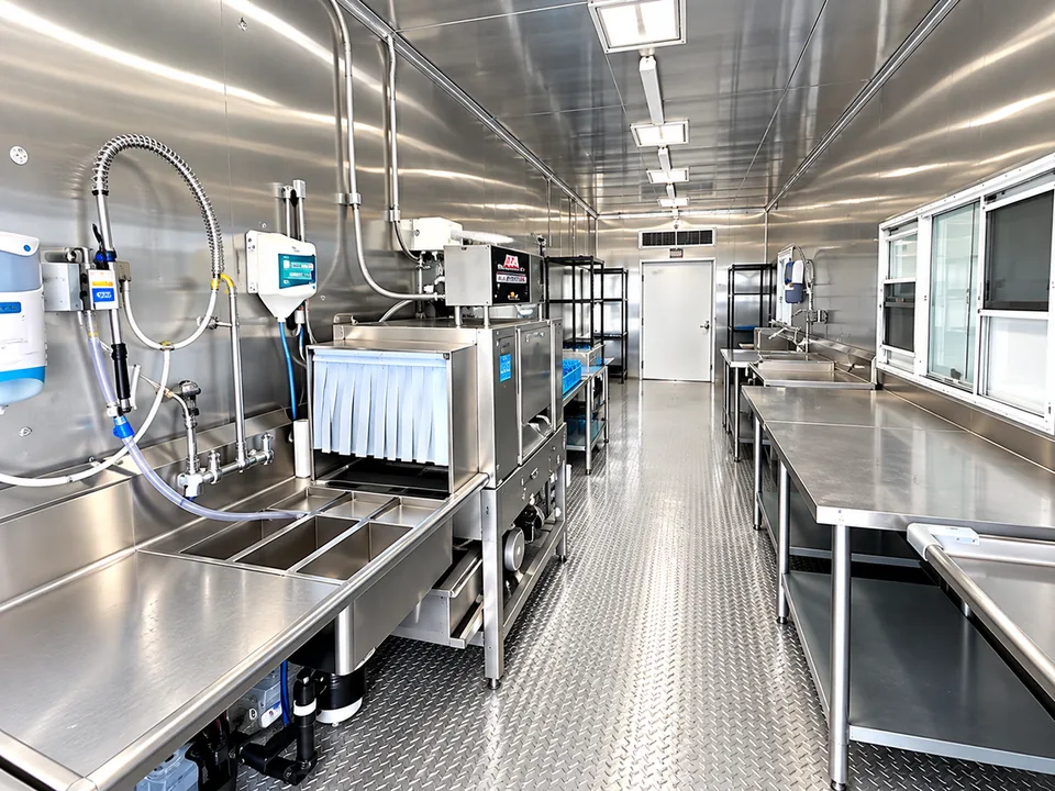 Dishwashing trailers